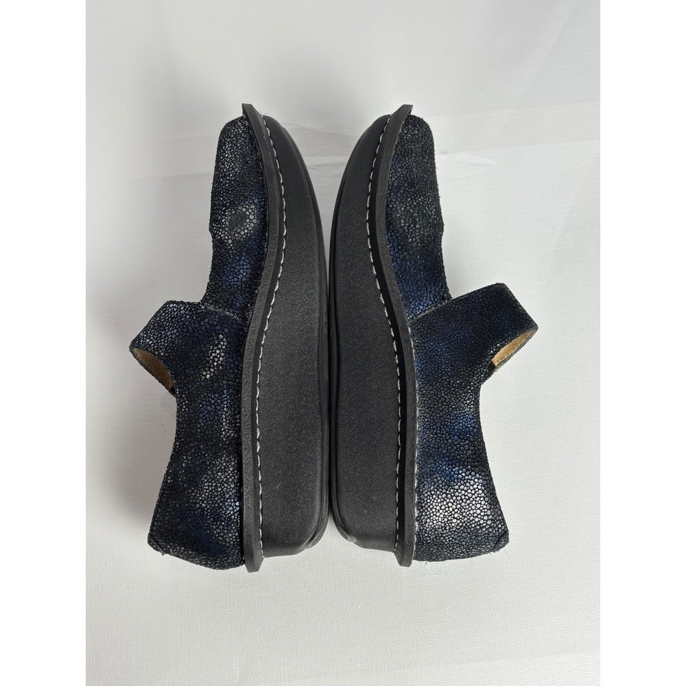 Alegria Paloma Mary Jane Shoes Black Blue Stingray Leather EU 38 US 8-8.5 - Picture 8 of 12